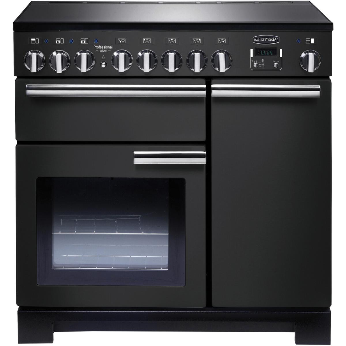 Rangemaster Professional Deluxe 90cm Electric Induction Range Cooker - Black image 1