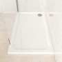GRADE A2 - 1400x800mm Rectangular Shower Tray – Low Profile 45mm – Stone Resin – White – Pearl
