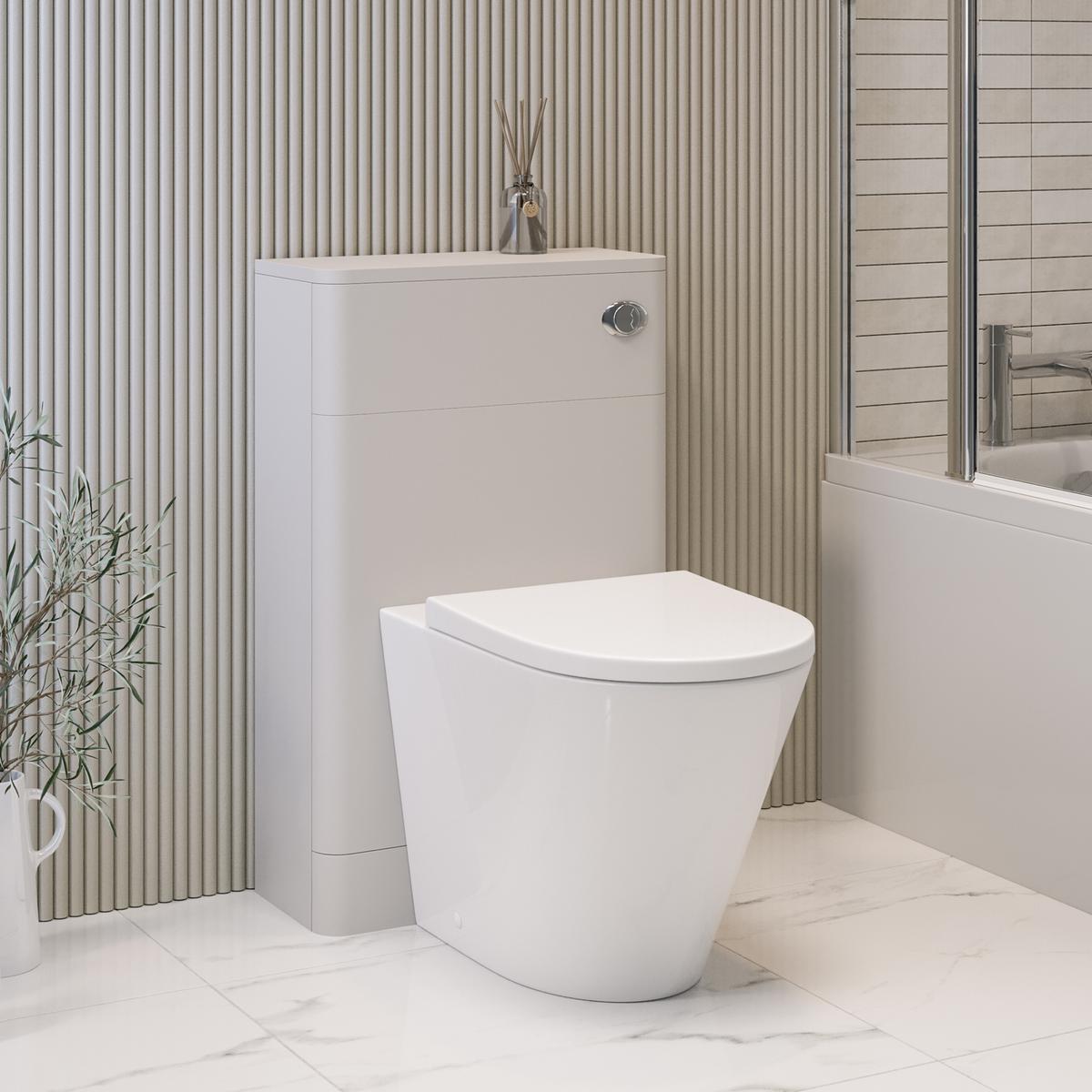 500mm Beige Back to Wall Toilet Unit Only - Pendle image 1