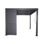 Heavy Duty Aluminium Single Slatted Pergola Screen in Charcoal image 1