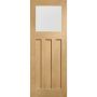 Internal Oak Door with Frosted Glass - Pre-Finished - 2040 x 726 x 40mm - DX - XL Joinery