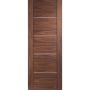 Internal Walnut Door with Aluminium Detail - Pre-Finished - 1981 x 686 x 35mm - Portici - XL Joinery image 1