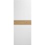 Internal White Painted Door with Oak Veneer Inlay - Pre-Finished - 1981 x 686 x 35mm - Asti - XL Joinery image 1