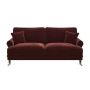Berry Brown Chenille Feather-Filled 3-Seater Sofa - Payton Heritage image 1
