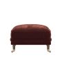 Berry Brown Chenille Feather-Filled Footstool ? Payton Heritage  image 1