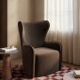 Brown Velvet Highback Accent chair - Paloma  image 1
