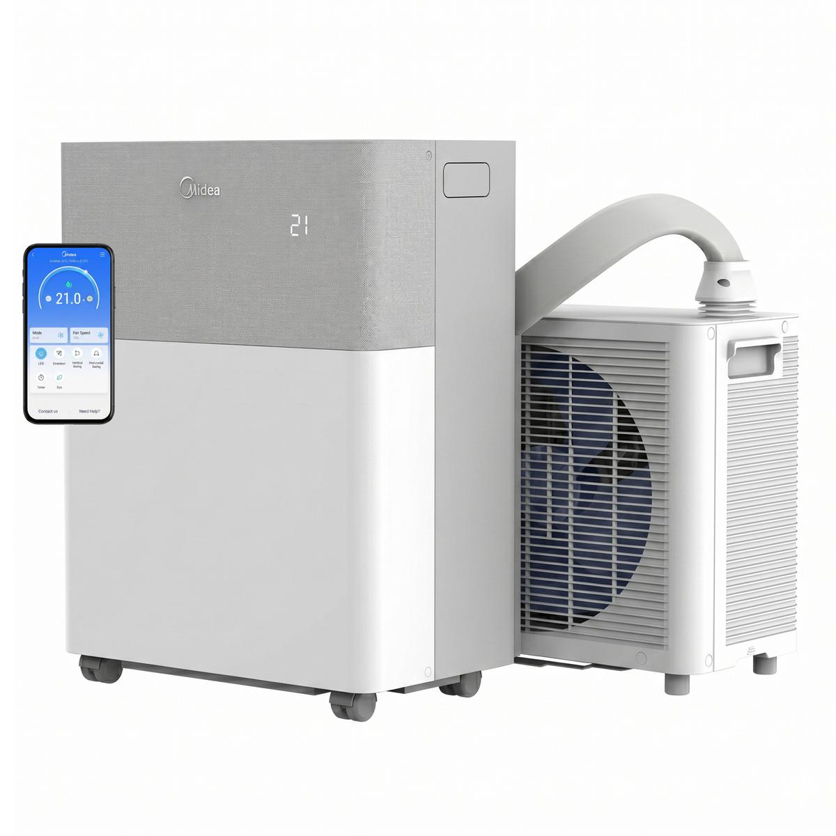 Midea Portasplit8k 8000 BTU Mobile Split Air Conditioner A++ Energy Efficient Smart App Control Quiet 39 dB image 1
