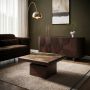 Large Mango Wood and Green Marble Square Coffee Table - Rana image 1