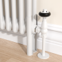 Reggio White Two Column Traditional Radiator Feet image 1