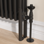 Reggio Black Three Column Traditional Radiator Feet image 1
