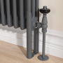 Reggio Anthracite Three Column Traditional Radiator Feet image 1