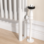 Reggio White Three Column Traditional Radiator Feet image 1