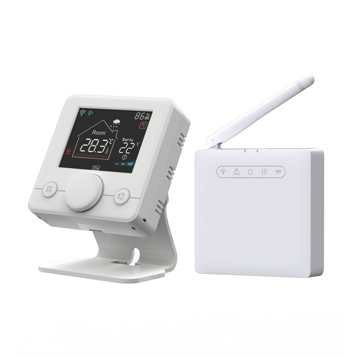 electriQ Smart WiFi RF Wireless Thermostat with Receiver for Boilers - Alexa & Google Home image 1