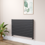 Riace Midnight Black Flat Designer Radiator 770x1200mm Double Panel 5358 BTU image 1