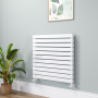Riace White Flat Designer Radiator 770x800mm Double Panel 3720 BTU image 1