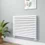 Sorrento White Oval Designer Radiator 767x1000mm Double Panel 4799 BTU image 1