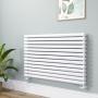 Sorrento White Oval Designer Radiator 767x1200mm Double Panel 5659 BTU image 1