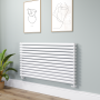 Sorrento White Oval Designer Radiator 767x1400mm Double Panel 6519 BTU image 1