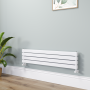 Riace White Flat Designer Radiator 280x1200mm Double Panel 1949 BTU image 1