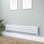 Riace White Flat Designer Radiator 280x1800mm Double Panel 2778 BTU image 1