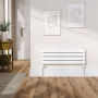 Riace White Flat Designer Radiator 280x800mm Double Panel 1352 BTU image 1
