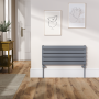 Riace Dark Grey Anthracite Flat Designer Radiator 350x800mm Double Panel 1693 BTU image 1