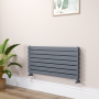 Riace Dark Grey Anthracite Flat Designer Radiator 490x1000mm Double Panel 2898 BTU image 1
