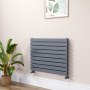 Riace Dark Grey Anthracite Flat Designer Radiator 630x800mm Double Panel 3044 BTU image 1