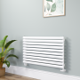 Sorrento White Oval Designer Radiator 590x1000mm Single Panel 2420 BTU image 1