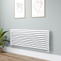 Sorrento White Oval Designer Radiator 590x1600mm Single Panel 3782 BTU image 1