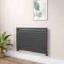 Riace Midnight Black Flat Designer Radiator 770x1200mm Single Panel 3519 BTU image 1