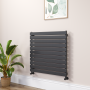 Riace Midnight Black Flat Designer Radiator 770x800mm Single Panel 2430 BTU image 1
