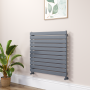 Riace Dark Grey Anthracite Flat Designer Radiator 770x800mm Single Panel 2430 BTU image 1