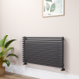 Ravello Midnight Black Square Designer Radiator 585x1000mm Single Panel 2785 BTU image 1