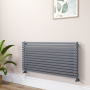 Ravello Dark Grey Anthracite Square Designer Radiator 585x1200mm Single Panel 3287 BTU image 1