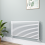 Ravello White Square Designer Radiator 585x1200mm Single Panel 3287 BTU image 1