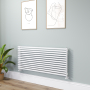 Ravello White Square Designer Radiator 585x1400mm Single Panel 3782 BTU image 1