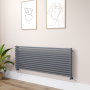 Ravello Dark Grey Anthracite Square Designer Radiator 585x1600mm Single Panel 4266 BTU image 1
