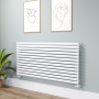 Sorrento White Oval Designer Radiator 767x1600mm Single Panel 4915 BTU image 1