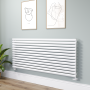 Sorrento White Oval Designer Radiator 767x1800mm Single Panel 5532 BTU image 1