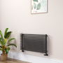 Sorrento Midnight Black Oval Unique Designer Radiator 455x800mm Single Panel 1887 BTU image 1