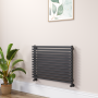 Ravello Midnight Black Square Designer Radiator 585x800mm Single Panel 2276 BTU image 1