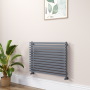 Ravello Dark Grey Anthracite Square Designer Radiator 585x800mm Single Panel 2276 BTU image 1