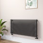Sorrento Midnight Black Oval Unique Designer Radiator 595x1200mm Single Panel 3785 BTU image 1