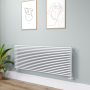 Ventura White Oval Unique Designer Radiator 595x1600mm Single Panel 5212 BTU image 1