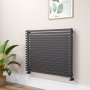 Ravello Midnight Black Square Designer Radiator 810x1000mm Single Panel 3860 BTU image 1