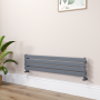 Riace Dark Grey Anthracite Flat Designer Radiator 280x1200mm Single Panel 1280 BTU image 1