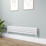 Riace White Flat Designer Radiator 280x1600mm Single Panel 1686 BTU image 1