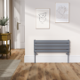 Riace Dark Grey Anthracite Flat Designer Radiator 280x800mm Single Panel 884 BTU image 1