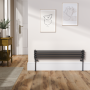 Sorrento Midnight Black Oval Unique Designer Radiator 175x1000mm Single Panel 945 BTU image 1